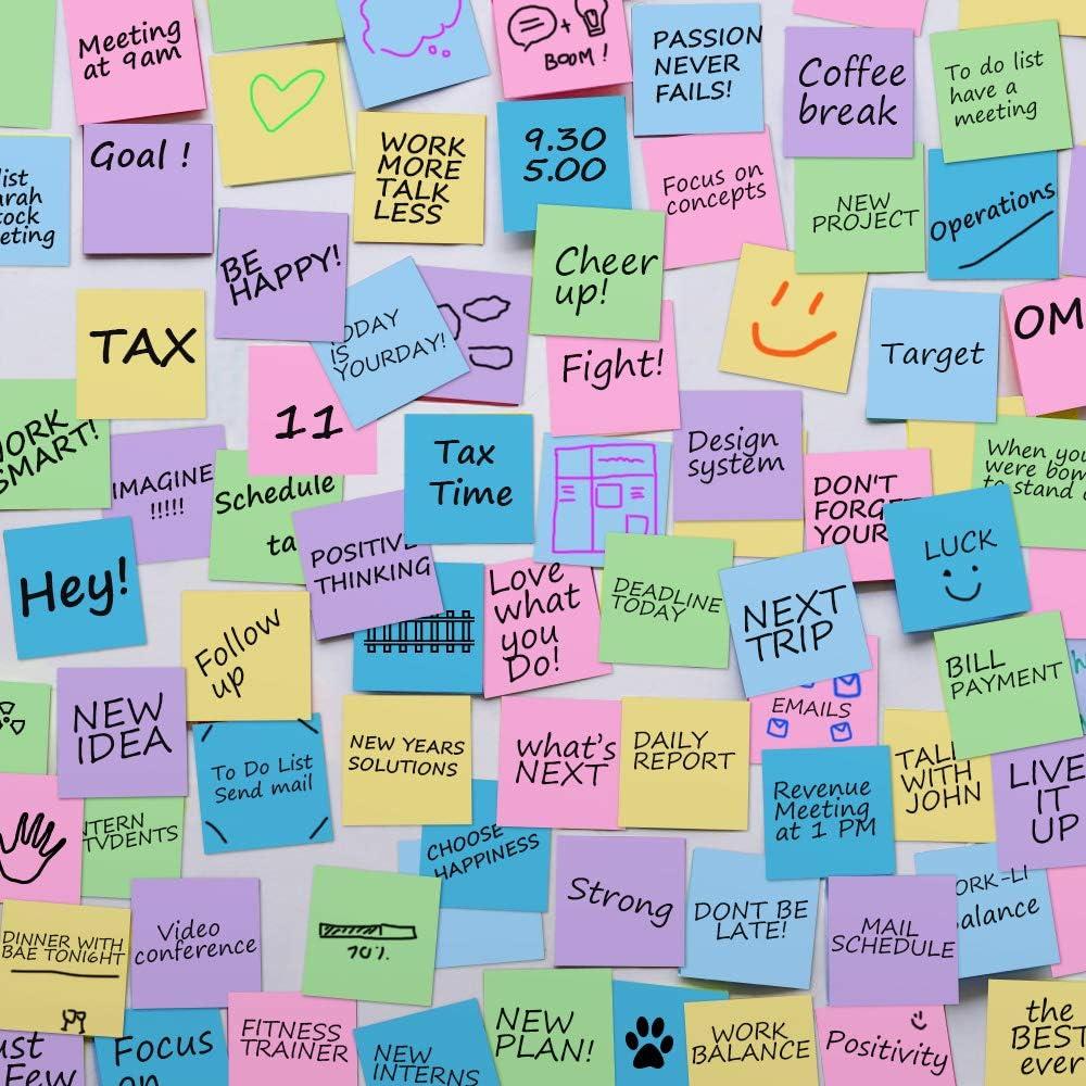 Notas Adhesivas 3x3 MyLifeUNIT - Paquete de 54 Bloc 5400 Hojas