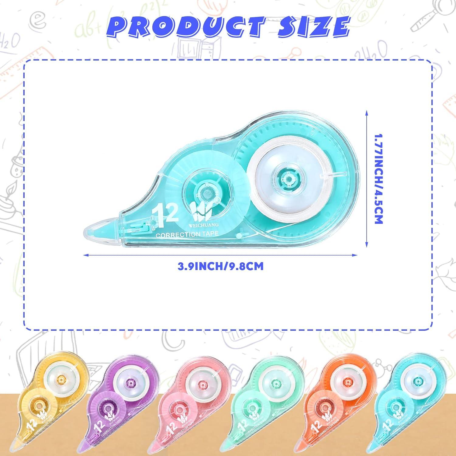 Cinta Correctora Yexiya 12 Pcs 12m x 5mm Color Arcoíris