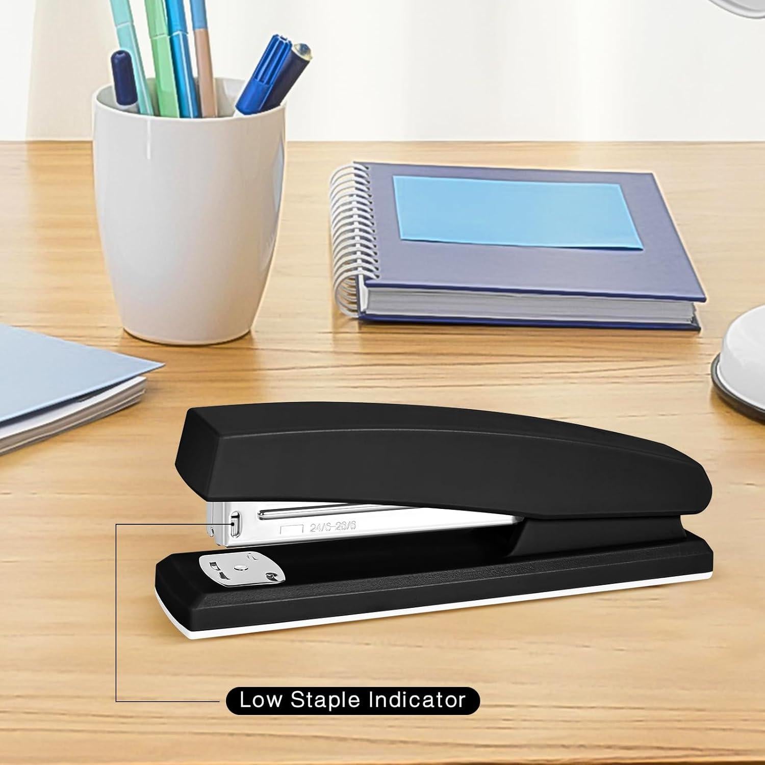 Engrapadora Muxdilu Negra 25 Hojas con 1000 Grapas y Quitagrapas