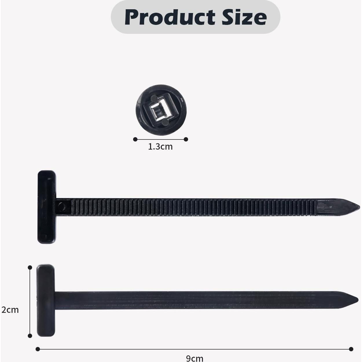 Bridas de Nylon TOOVREN 50PCS Auto-Bloqueo Resistentes UV