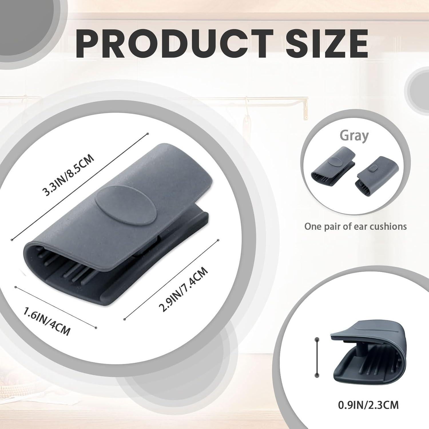 Agarraderas de Silicona BangBoom 6 Piezas Gris Resistentes al Calor