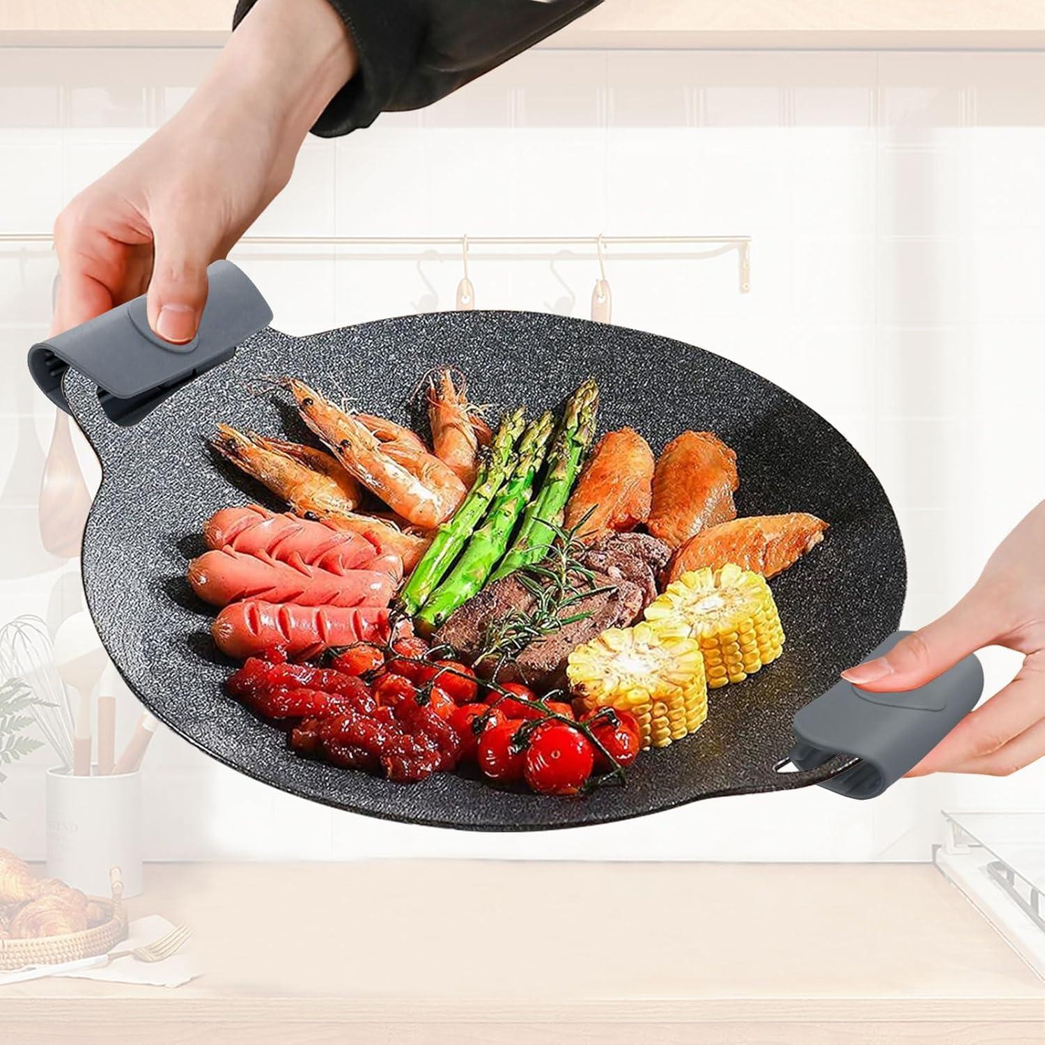 Agarraderas de Silicona BangBoom 6 Piezas Gris Resistentes al Calor