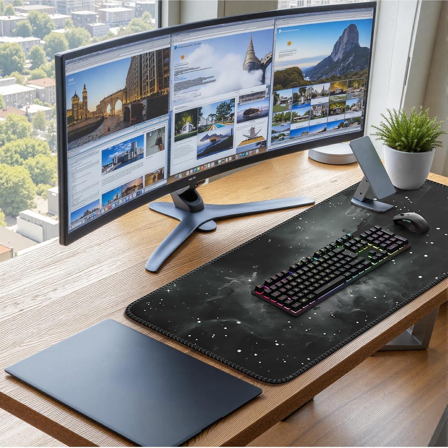 Alfombrilla de Ratón Gaming iCasso XXL Roca Estelar 90x40cm