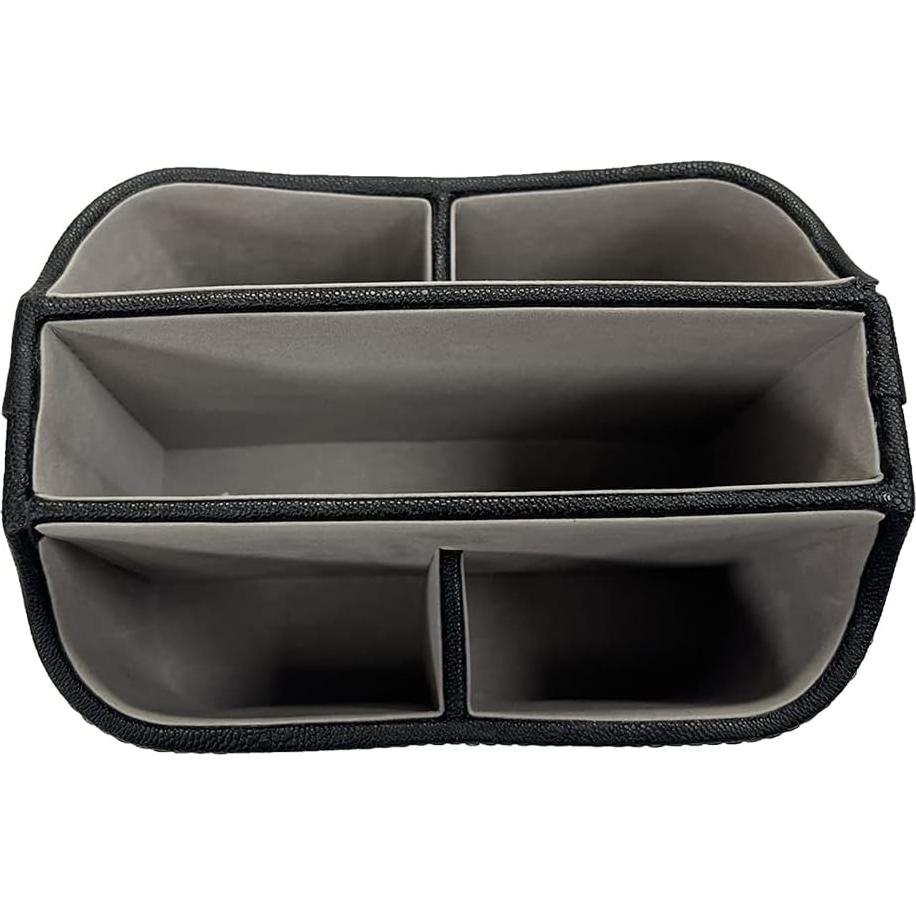 Organizador de Escritorio Rotativo UnionBasic, Negro Cuero Sintético