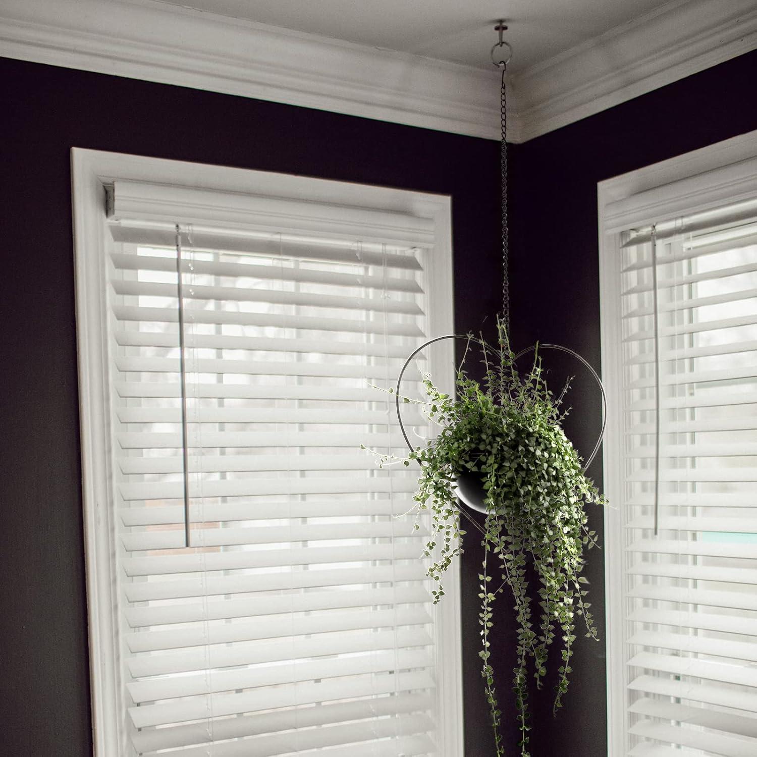 Soporte Colgante de Planta Corazón Hajia 19 cm Metal Negro