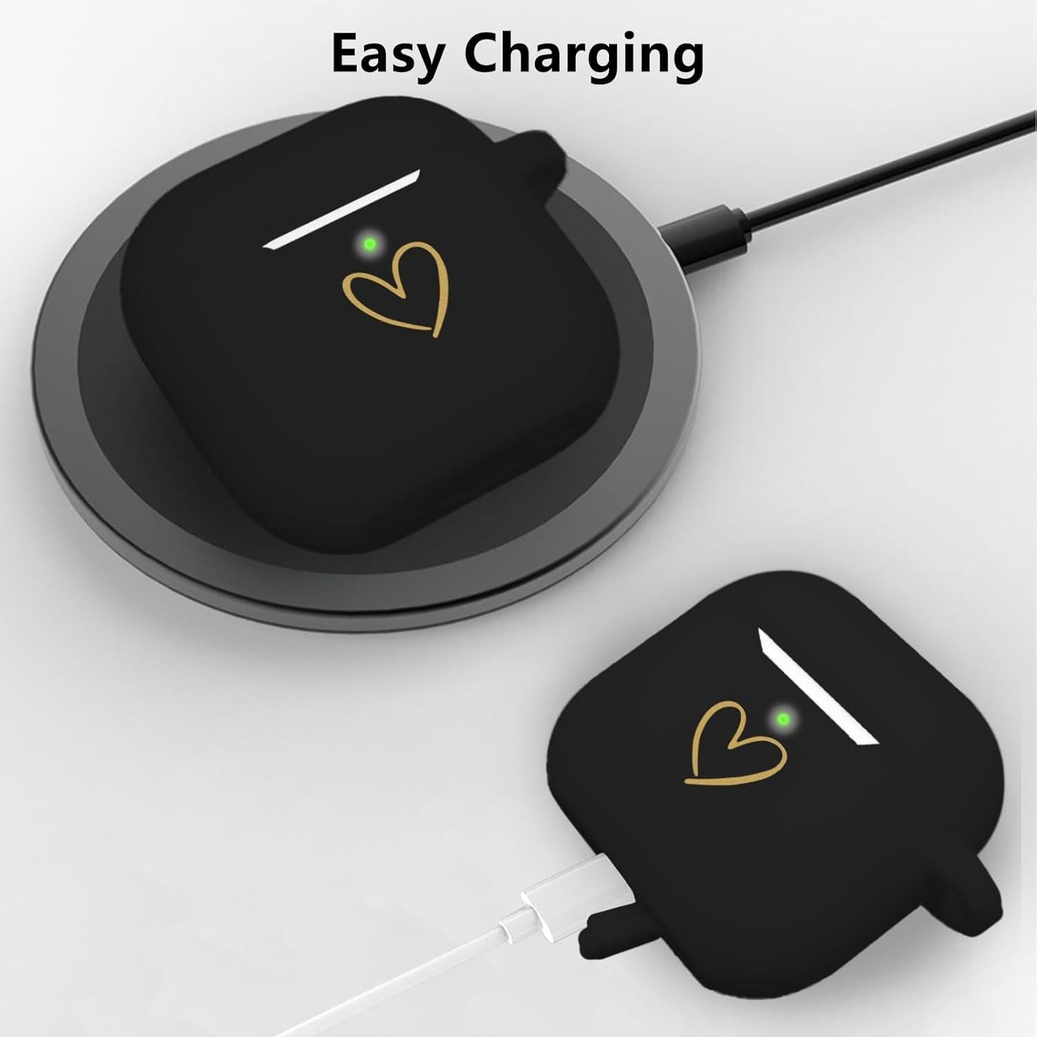 Funda de Silicona para AirPods 4 AIIEKZ con Llavero Mariposa