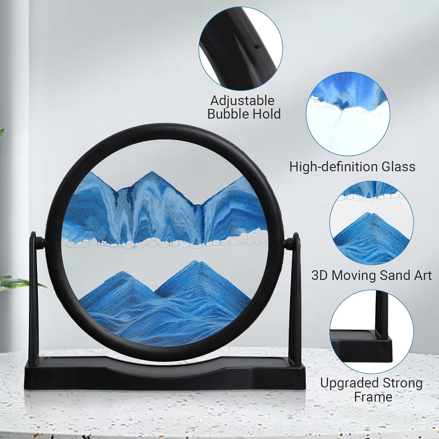 Arte de Arena en Movimiento MXYATCJ 20 cm Azul Decoración