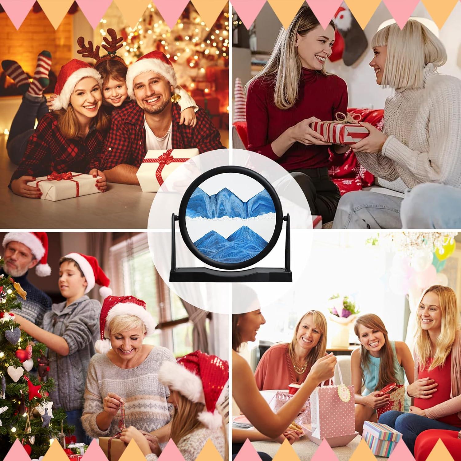 Arte de Arena en Movimiento MXYATCJ 20 cm Azul Decoración