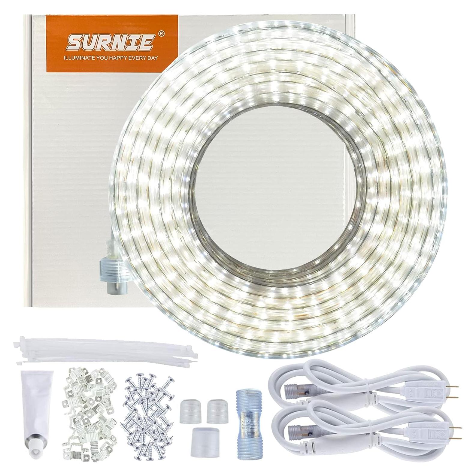 Luces de Cuerda LED SURNIE 15m Impermeables 6000K Blanca