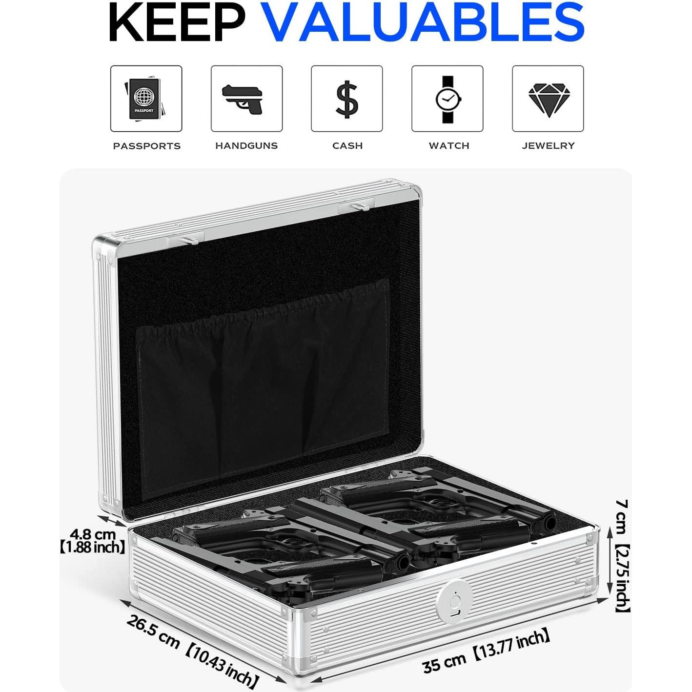 Caja Fuerte Biométrica AICase para Pistolas 34.8x26.7cm