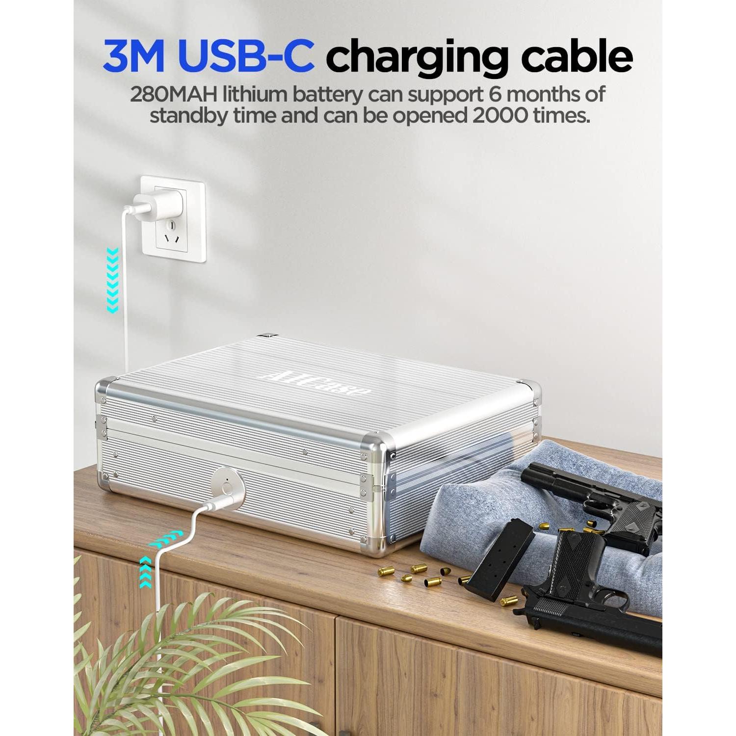 Caja Fuerte Biométrica AICase para Pistolas 34.8x26.7cm