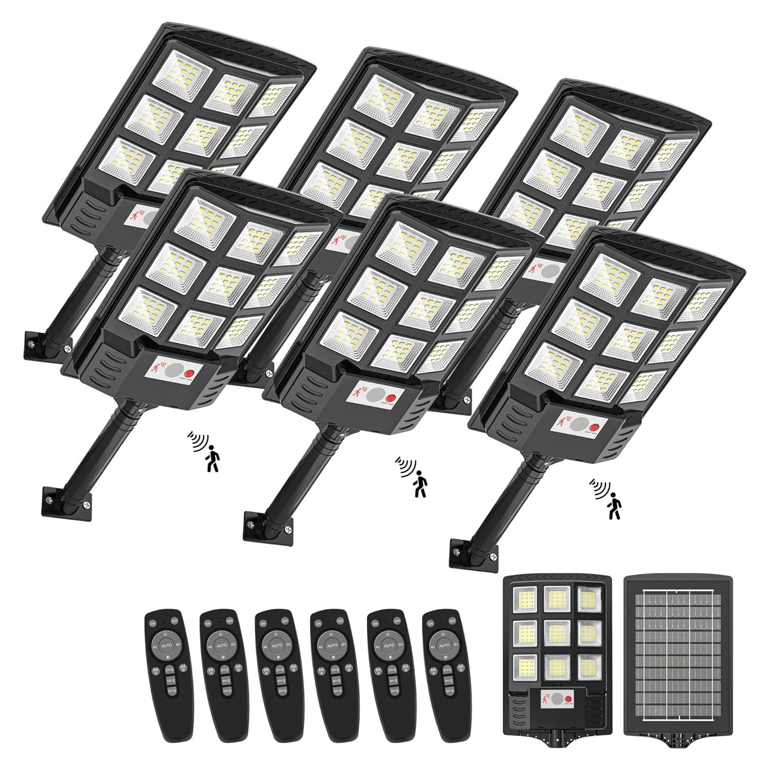 Luz Solar de Calle Sunwish 108 LEDs 20000lm IP66 6PACK