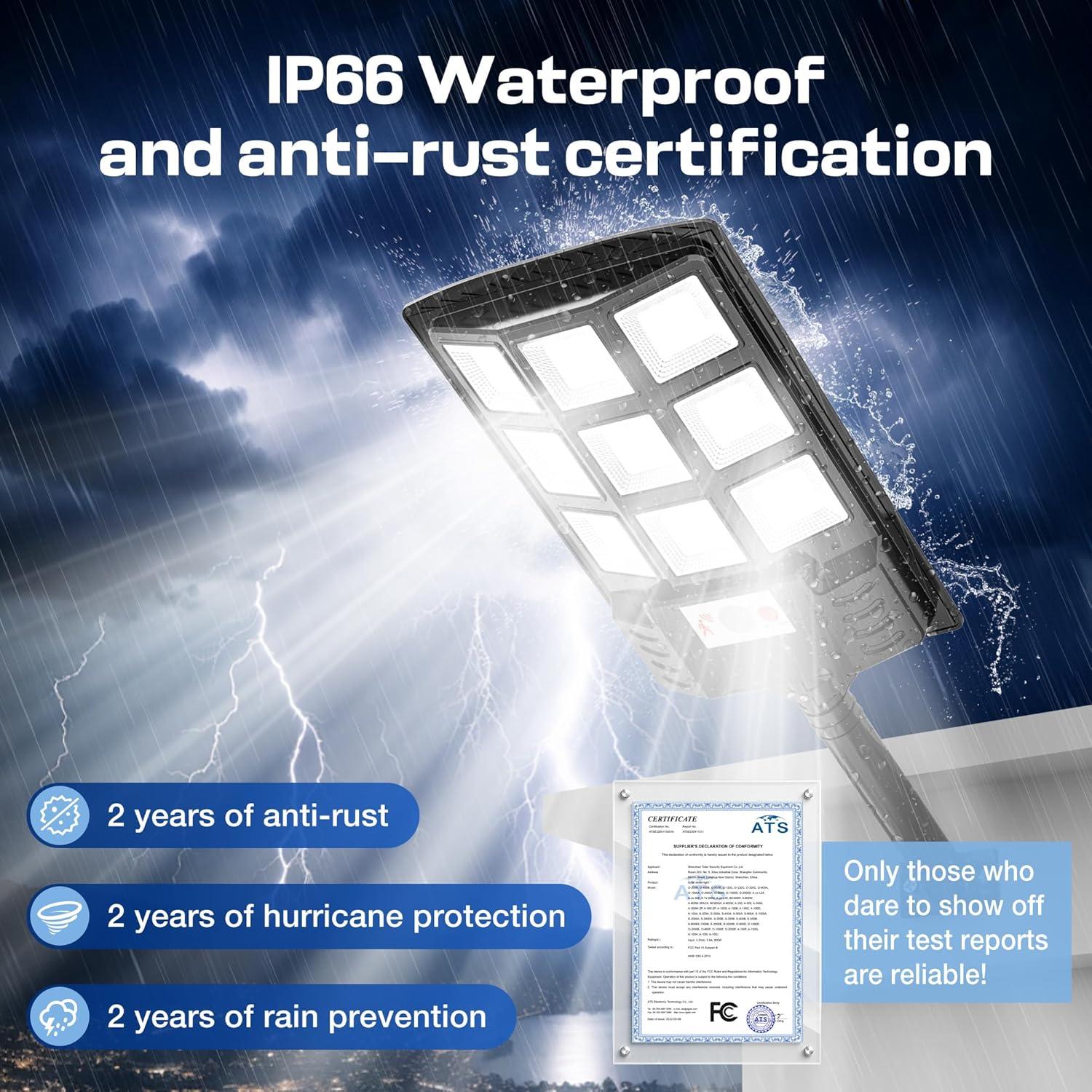 Luz Solar de Calle Sunwish 108 LEDs 20000lm IP66 6PACK