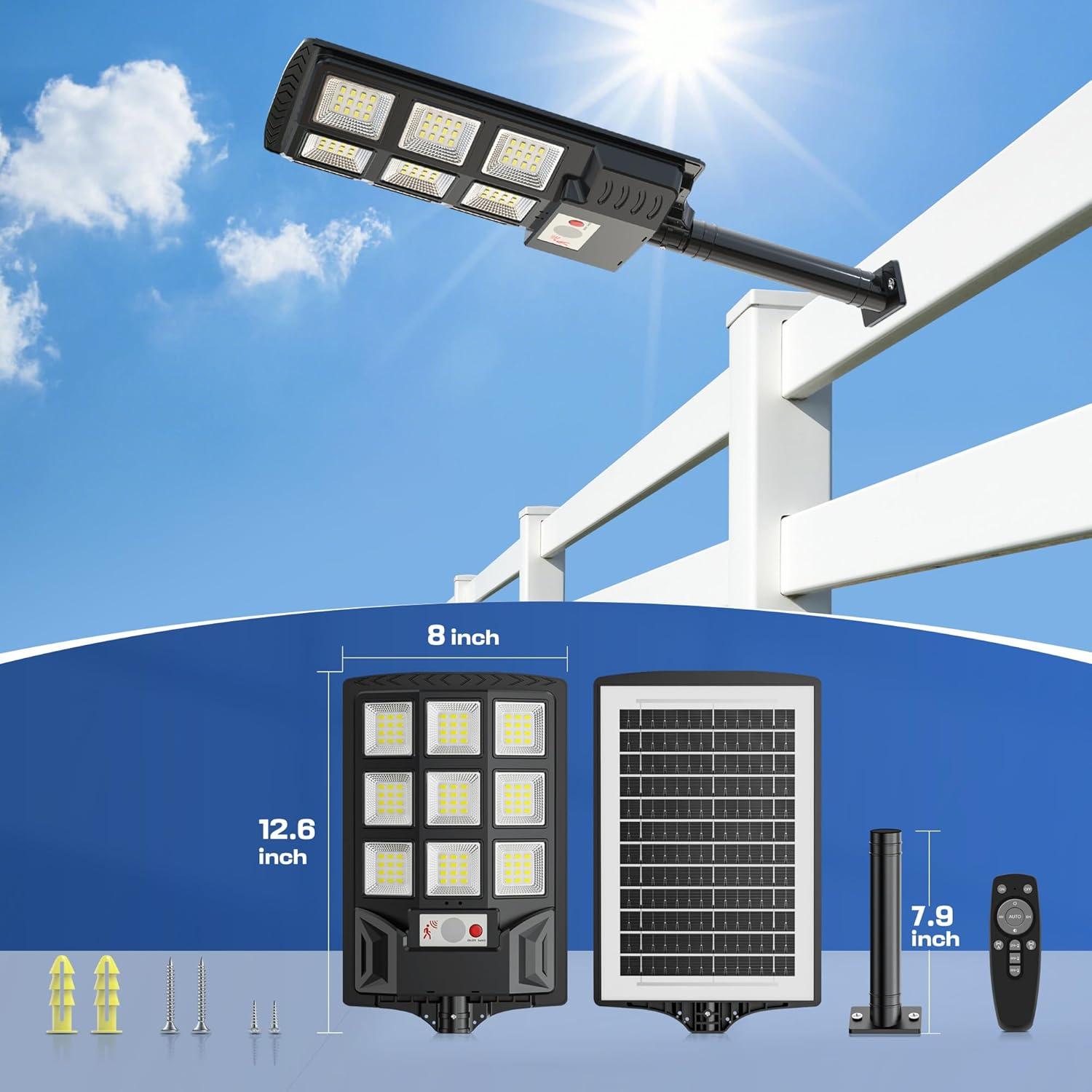 Luz Solar de Calle Sunwish 108 LEDs 20000lm IP66 6PACK