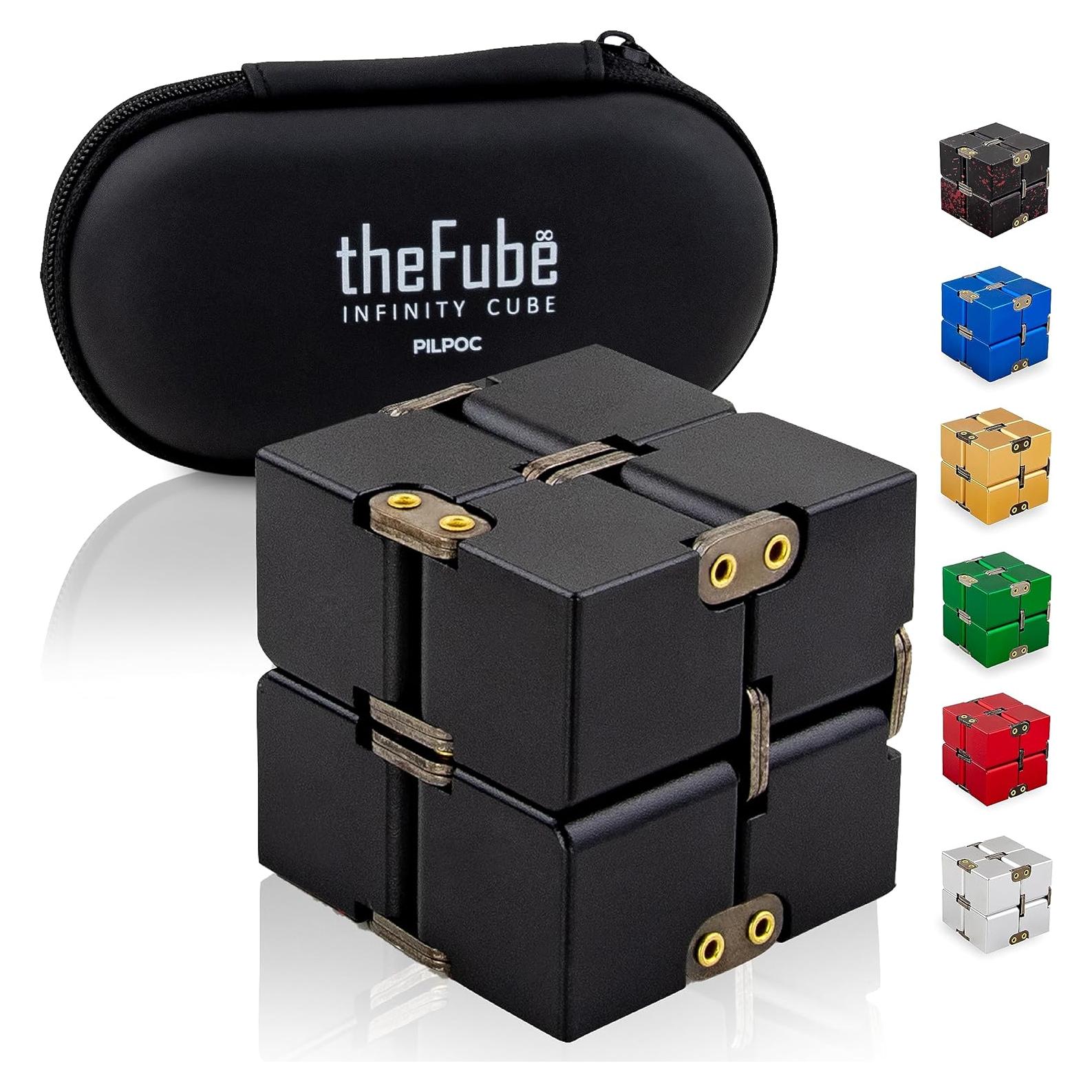 Cubo Infinito Antiestrés PILPOC elFube Negro Aluminio