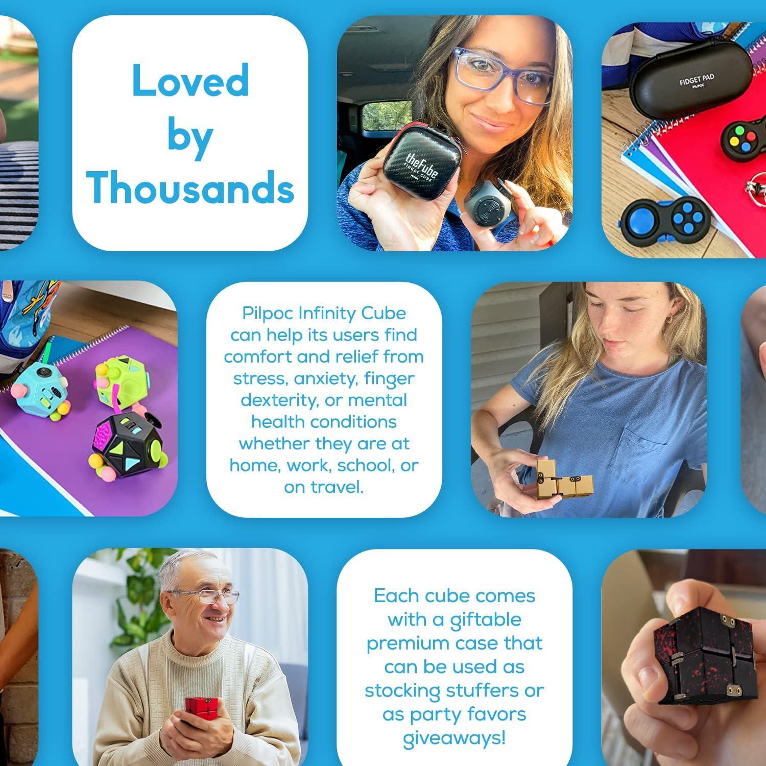 Cubo Infinito Antiestrés PILPOC elFube Negro Aluminio