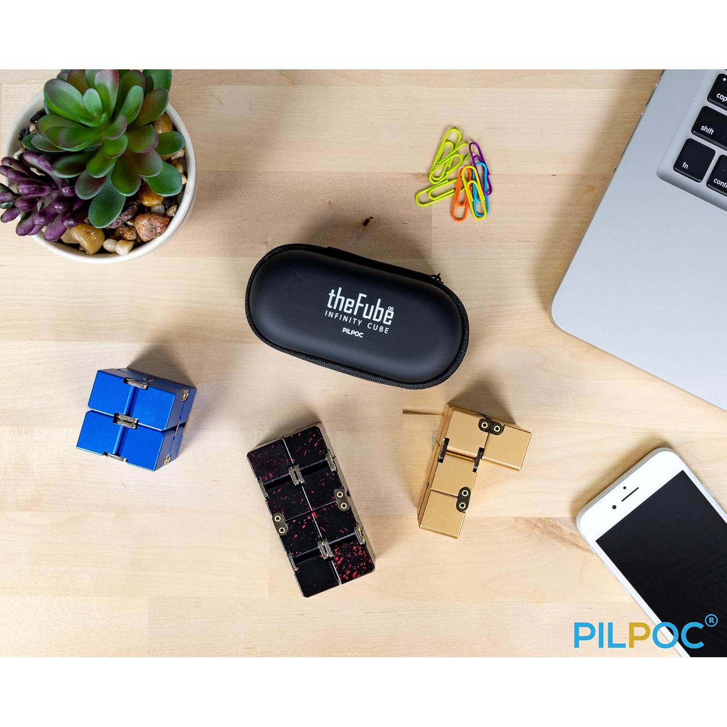 Cubo Infinito Antiestrés PILPOC elFube Negro Aluminio