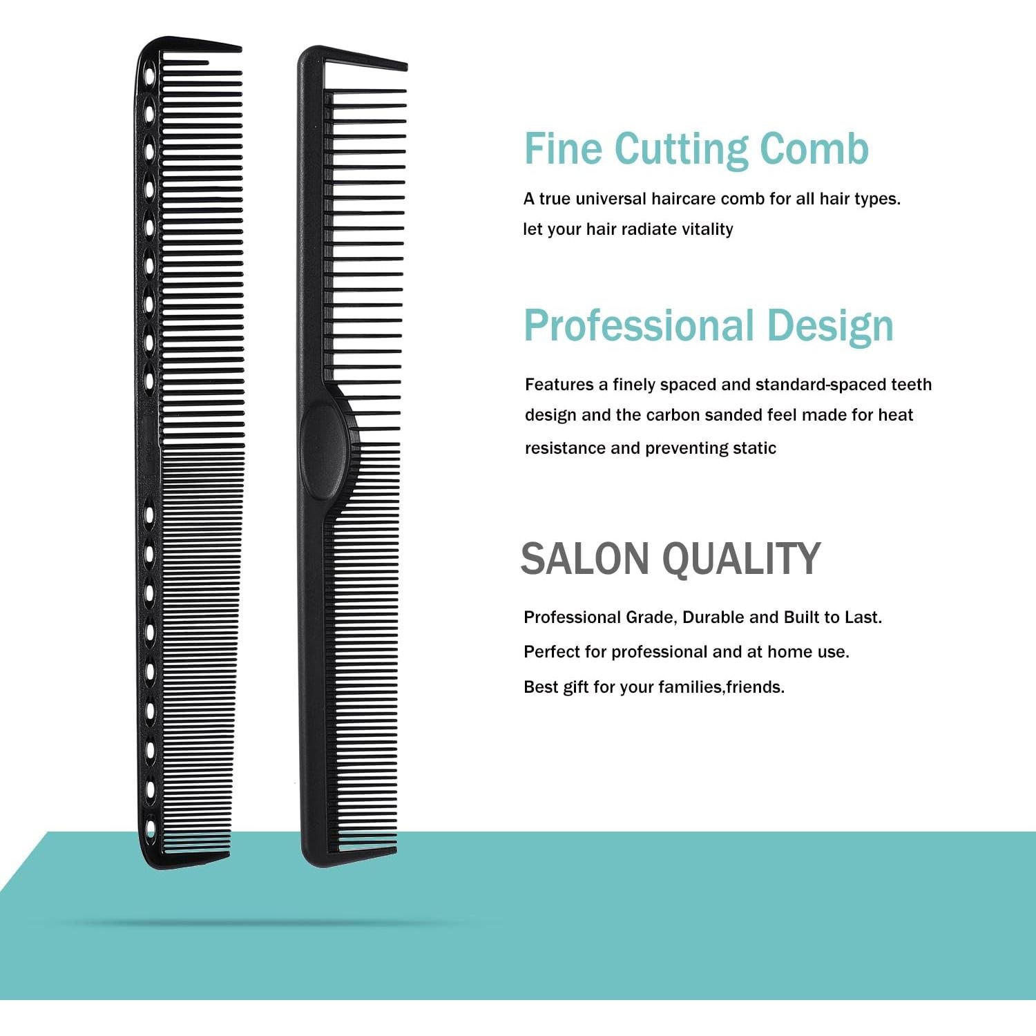 Juego de 6 Peines de Fibra de Carbono MODENGKONGJIAN - Antiestáticos y Resistentes al Calor