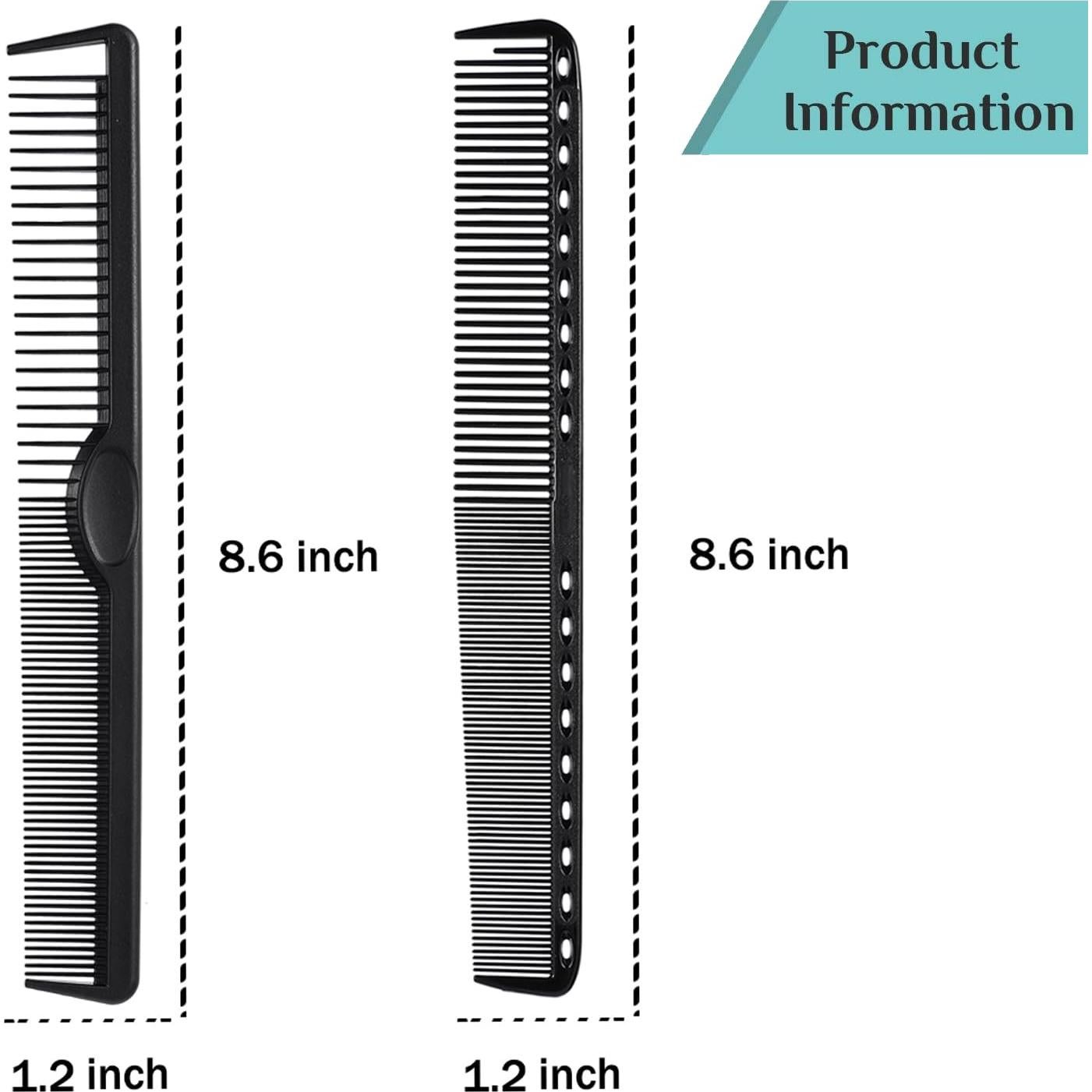 Juego de 6 Peines de Fibra de Carbono MODENGKONGJIAN - Antiestáticos y Resistentes al Calor