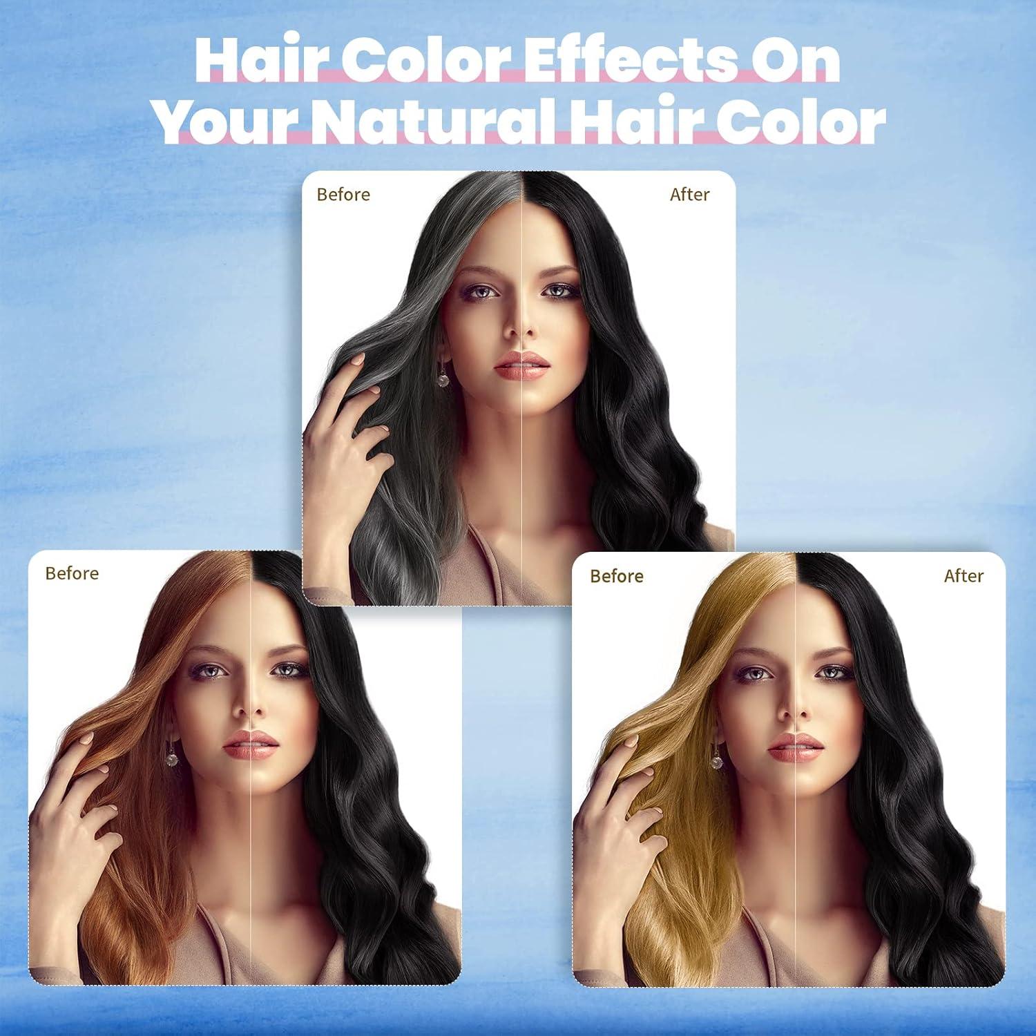 Champú Tinte IIIMEIDU 3 en 1 Negro Natural 500ml - Cobertura Canas