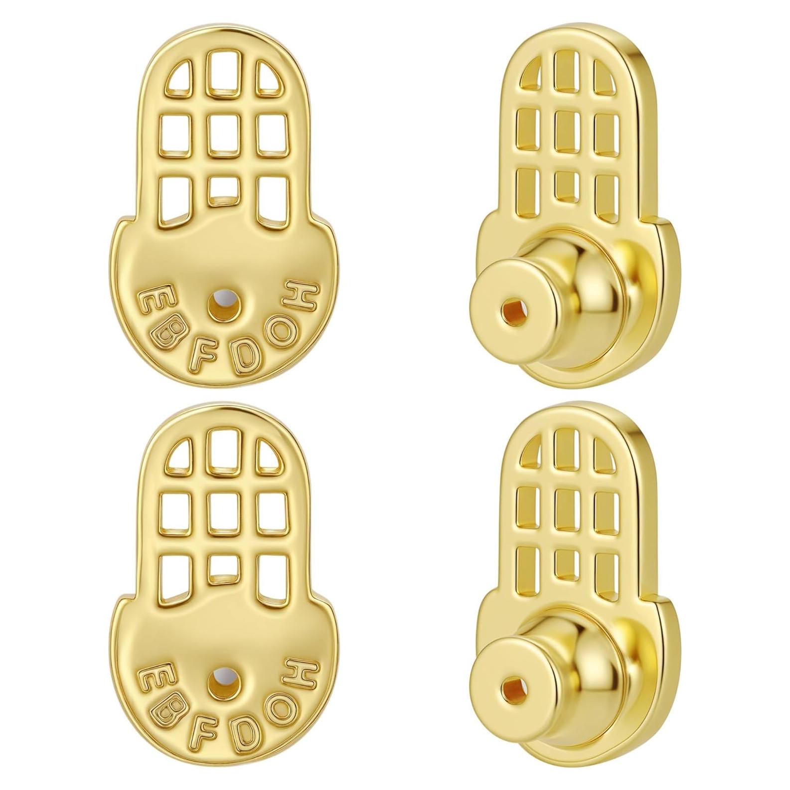 Resortes para Aretes EBFDOH Oro de 18K, 4 Piezas, Hipoalergénicos