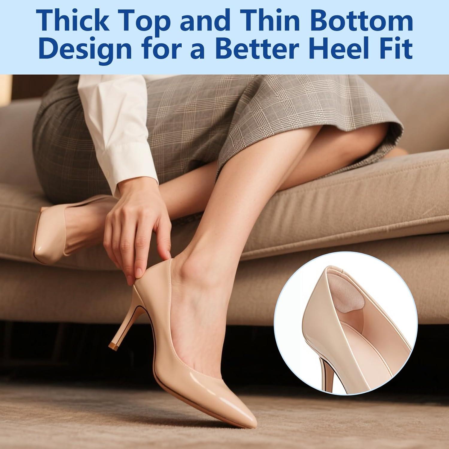 Protectores de Talón WONDSIGHIN - Almohadillas de Gel Antideslizantes, 4 Pares