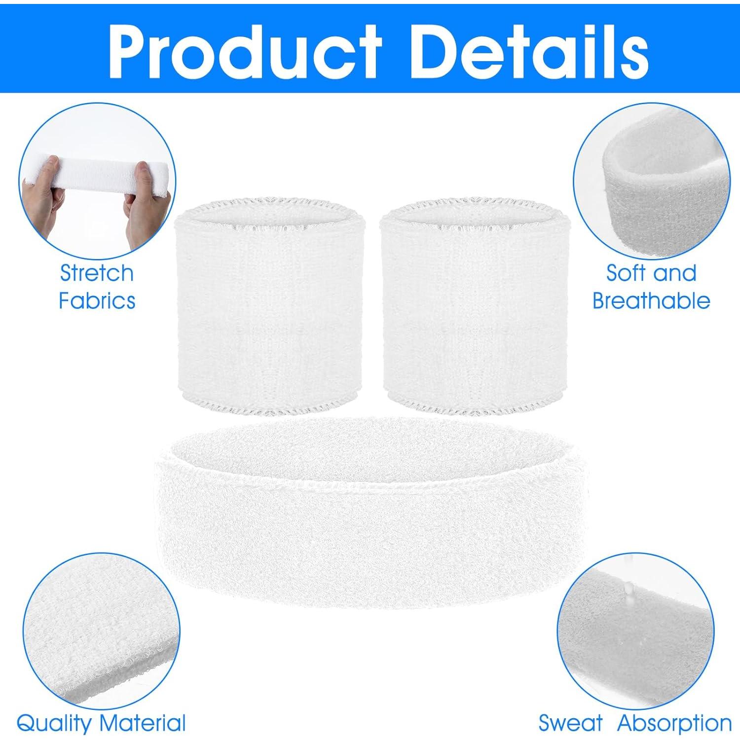 Juego de 6 Bandas para Sudor AOZUO - Cabeza y Muñeca Multi-Deporte