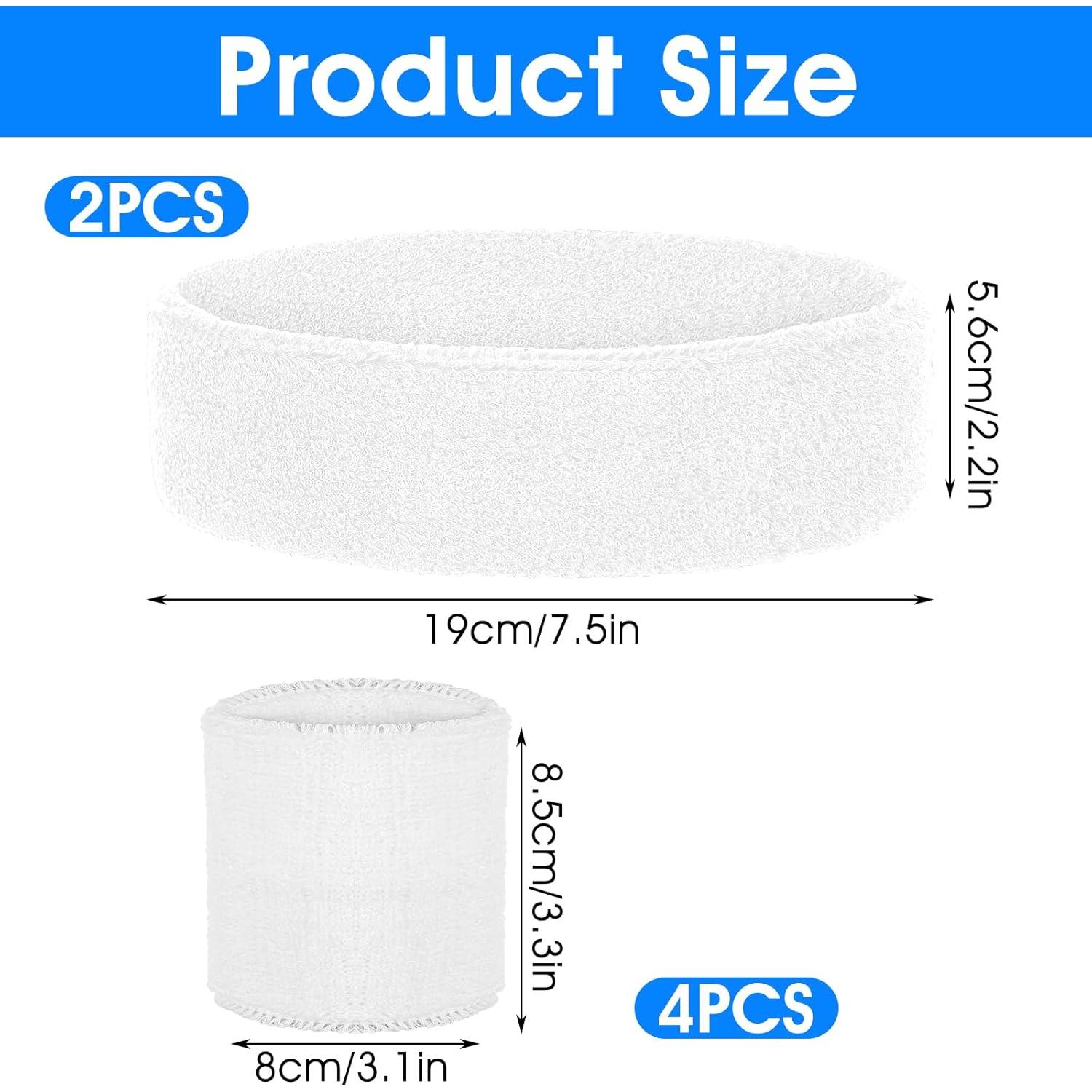 Juego de 6 Bandas para Sudor AOZUO - Cabeza y Muñeca Multi-Deporte