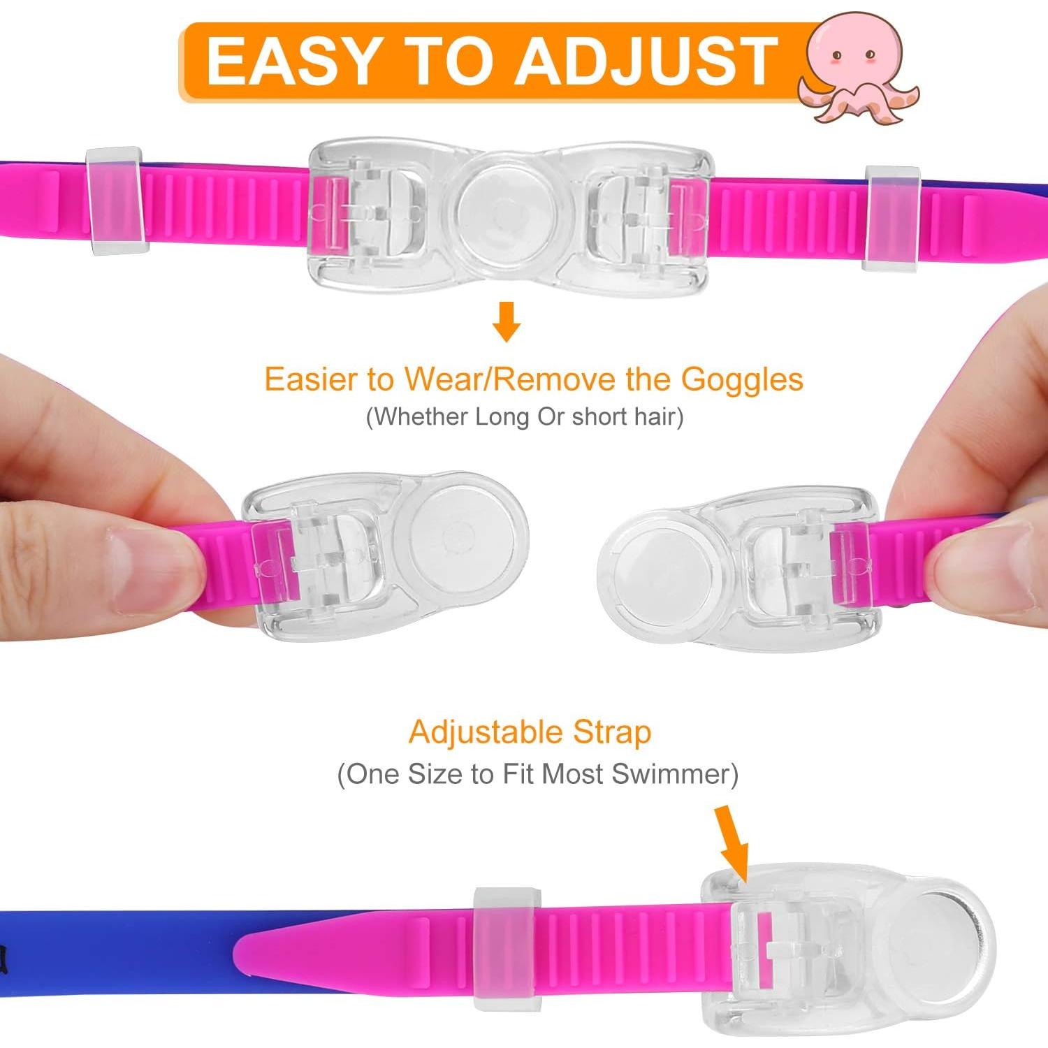 Gafas de natación para niños Careula, 2 a 12 años, color púrpura