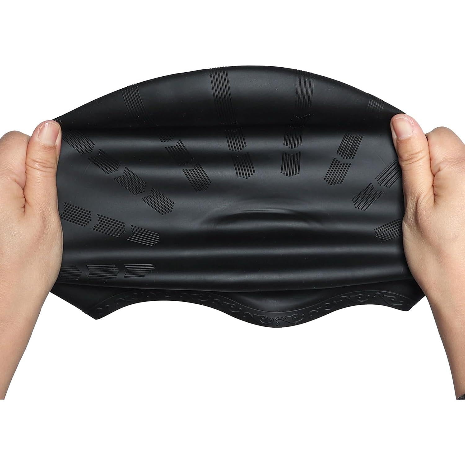 Paquete de 2 Gorras de Natación Silicona Hmxpls con Protección 3D