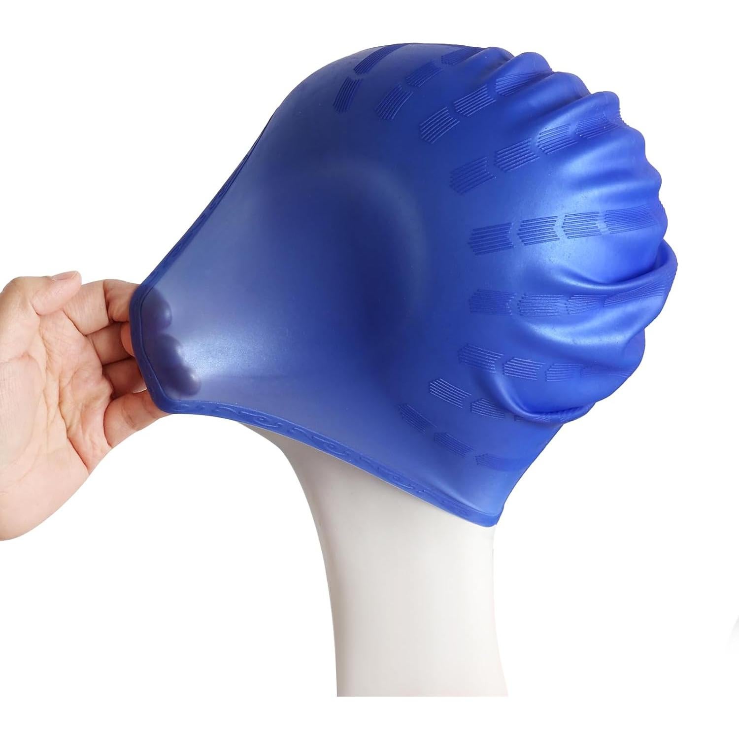 Paquete de 2 Gorras de Natación Silicona Hmxpls con Protección 3D