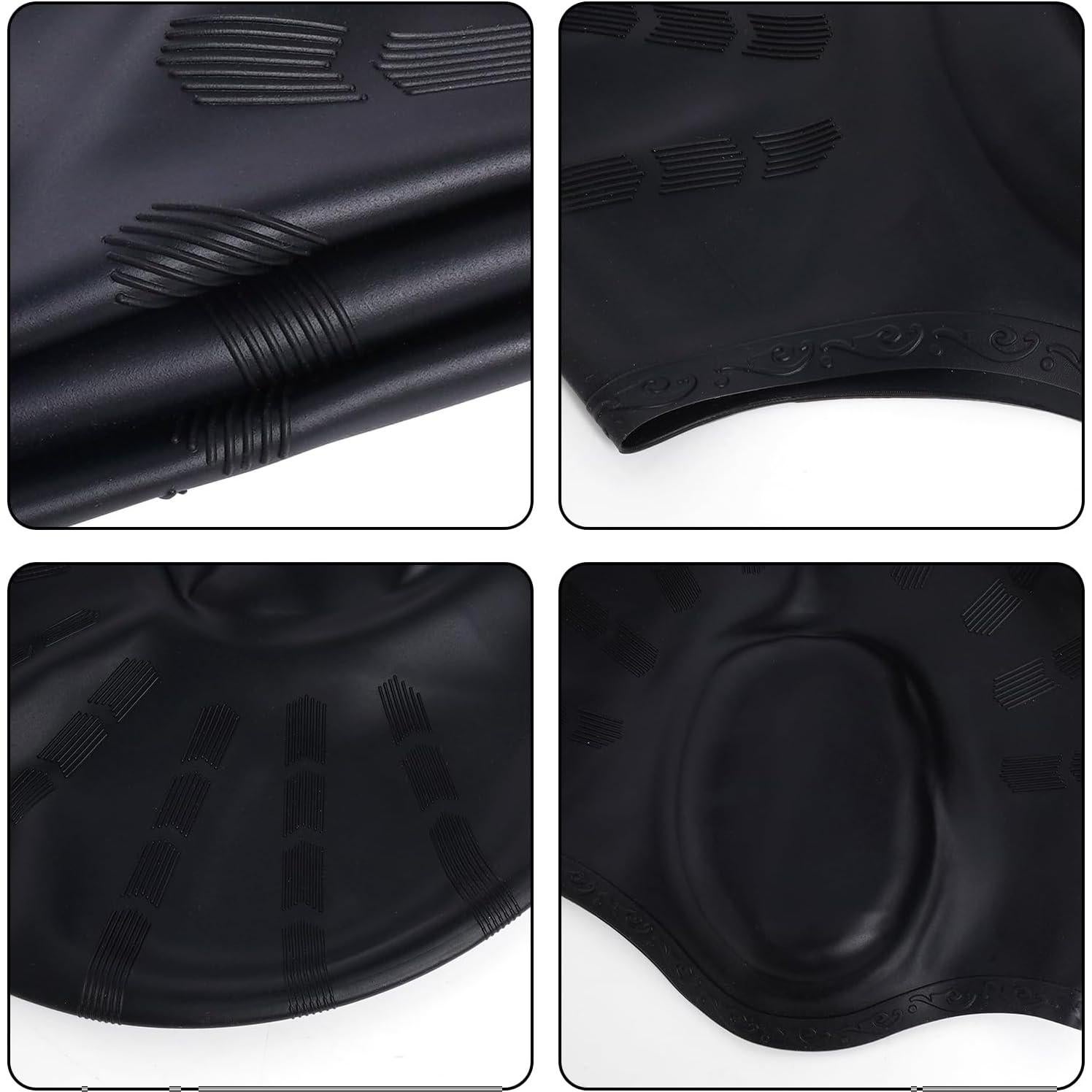 Paquete de 2 Gorras de Natación Silicona Hmxpls con Protección 3D