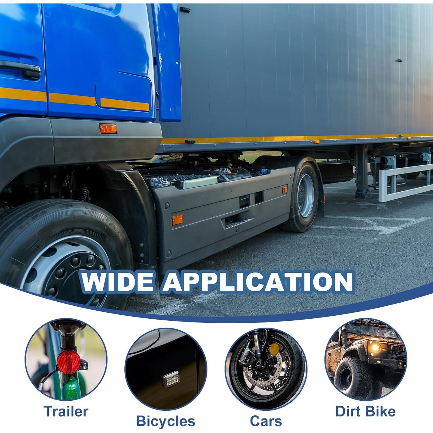 Reflectores Traseros PATIKIL Azul 2 Pcs Seguridad Motocicleta