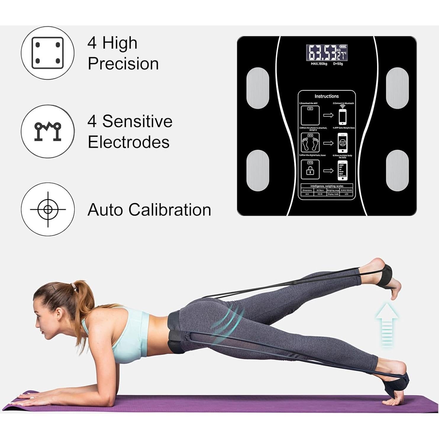 Escala Digital de Grasa Corporal ChuangMaiShi - Bluetooth, 180 kg