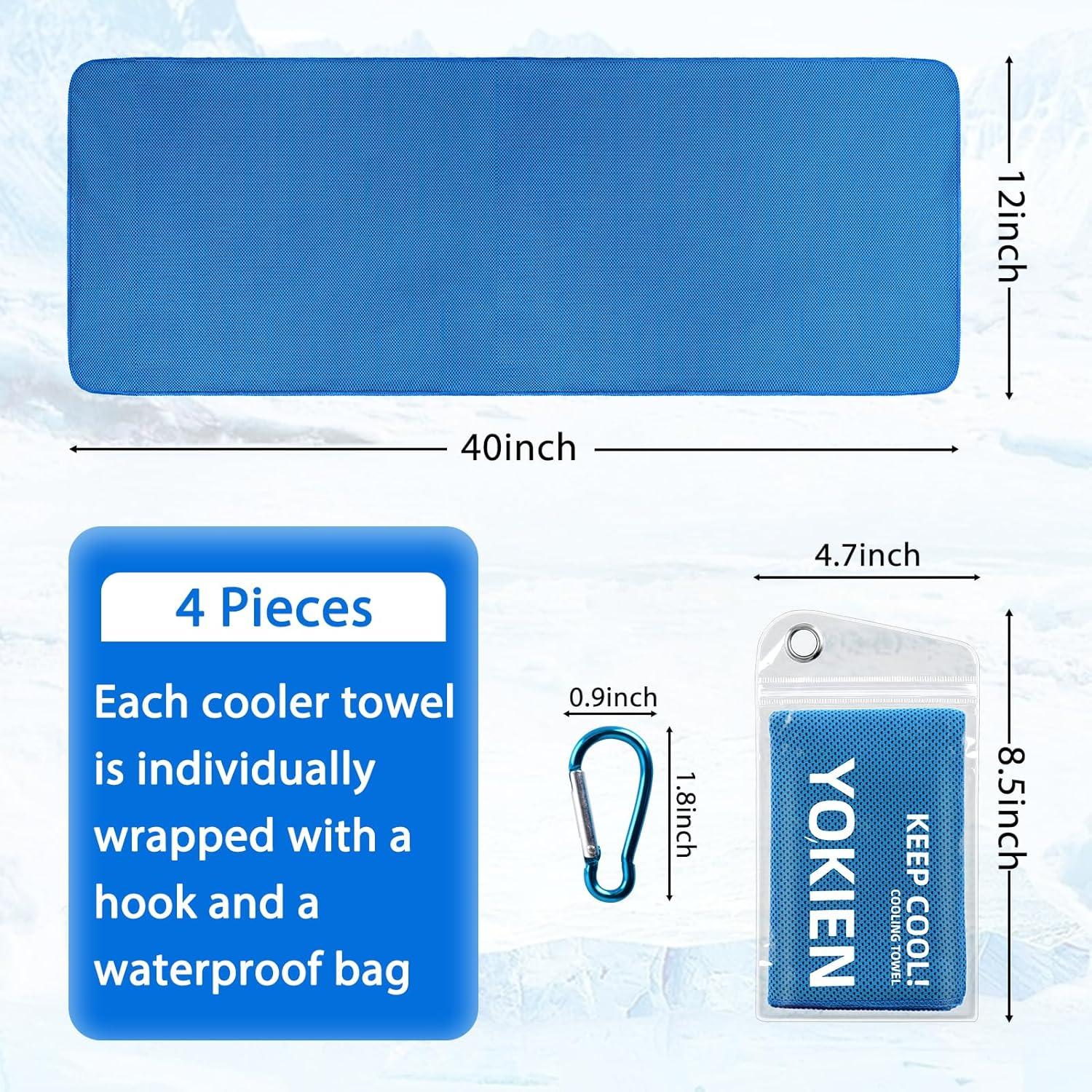 Toallas Enfriadoras de Cuello Genérico 101.6x30.5cm 4 Piezas