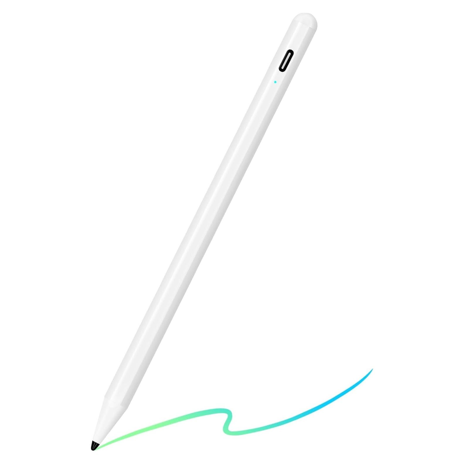 Stylus Pen for iPad 2025-2018 with Palm Rejection, Ultra-fine Tips, Tilt Sensitivity, Magnetic Attachment, Fast Type-C Charging, and Low Latency for Note-Taking, Drawing, and Sketching