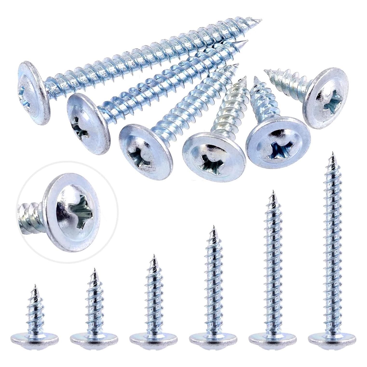 Tornillos de Cabeza Truss Modificada Glarks 120Pcs 2.54cm Azul