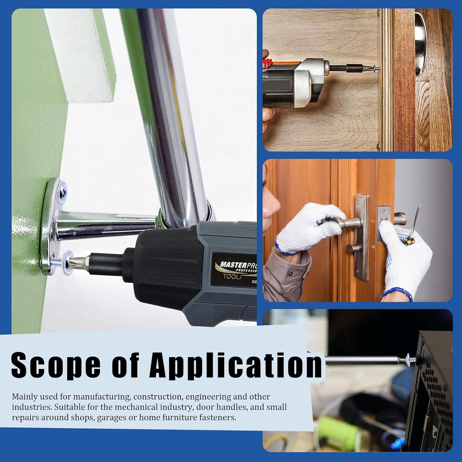 Tornillos de Cabeza Truss Modificada Glarks 120Pcs 2.54cm Azul