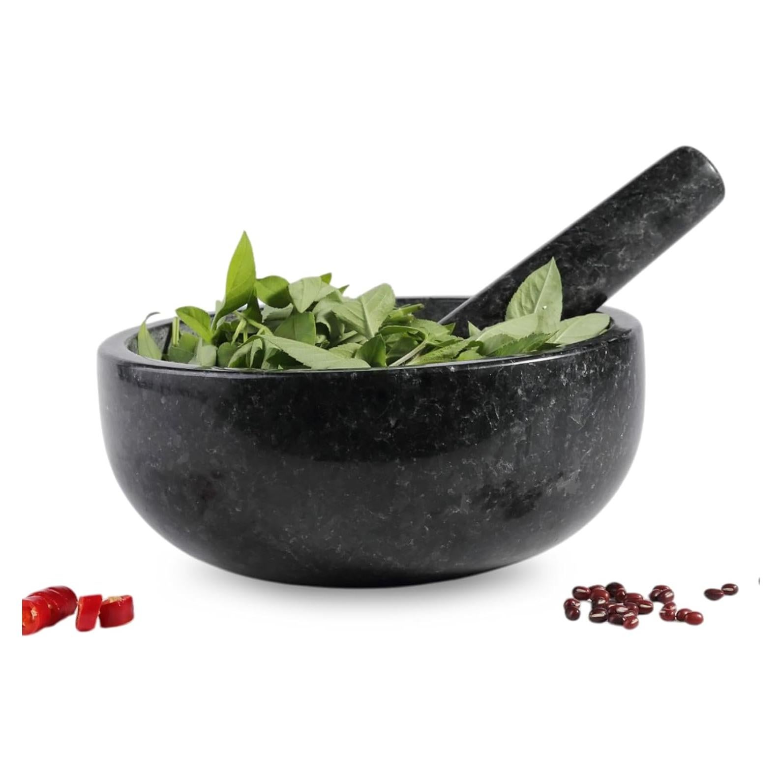 Conjunto Mortero y Maja de Granito Koville 20 cm para Cocina