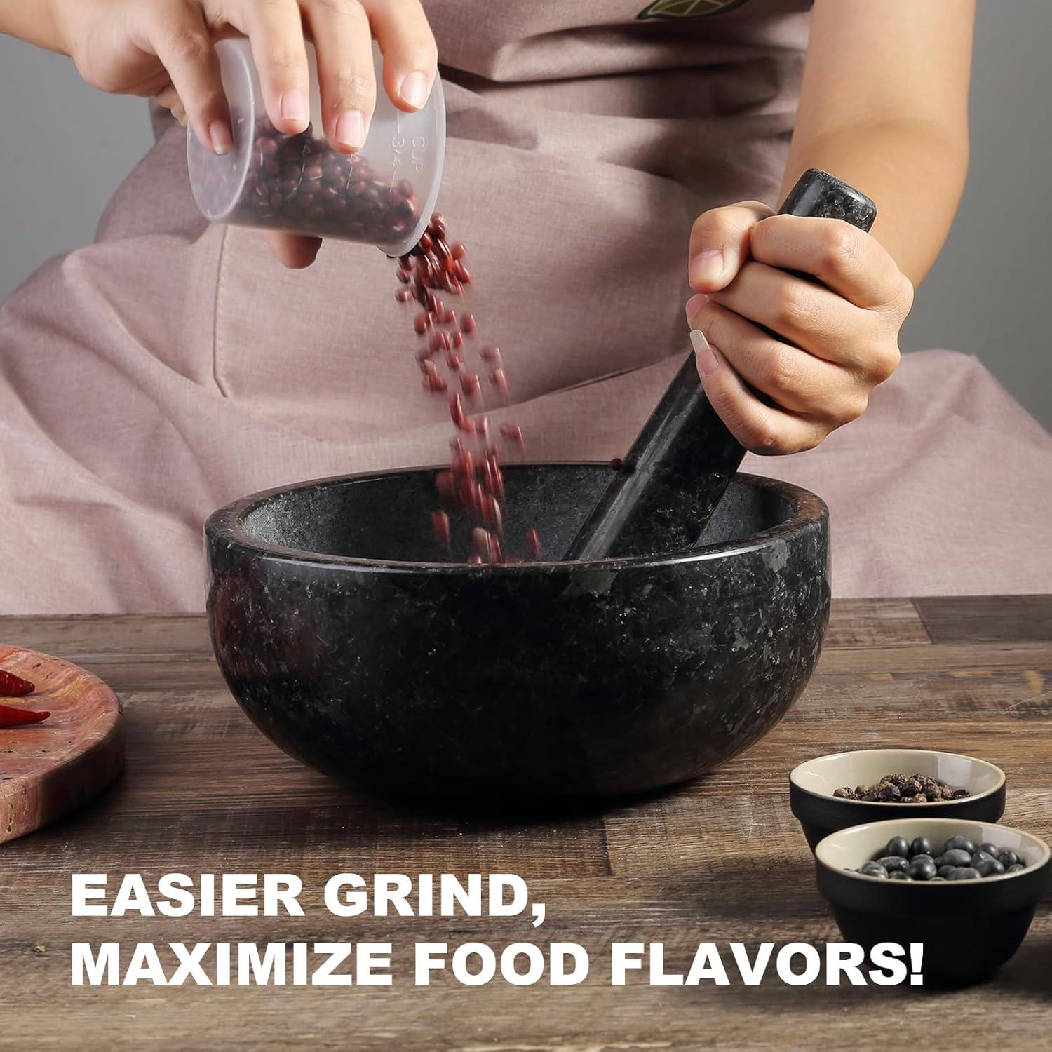 Conjunto Mortero y Maja de Granito Koville 20 cm para Cocina