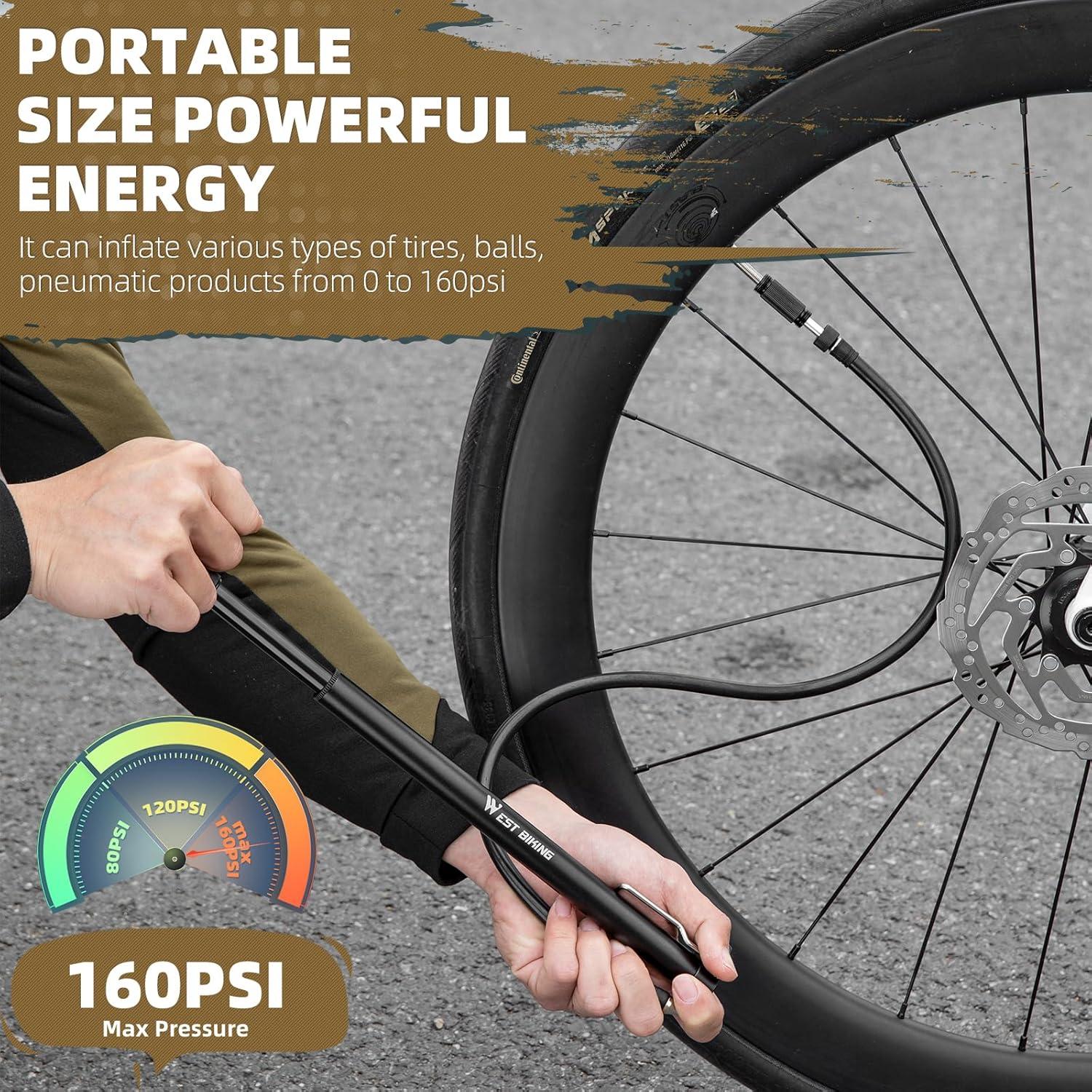 Bomba de Bicicleta Mini Portátil CYCLESPEED 160 PSI Aluminio