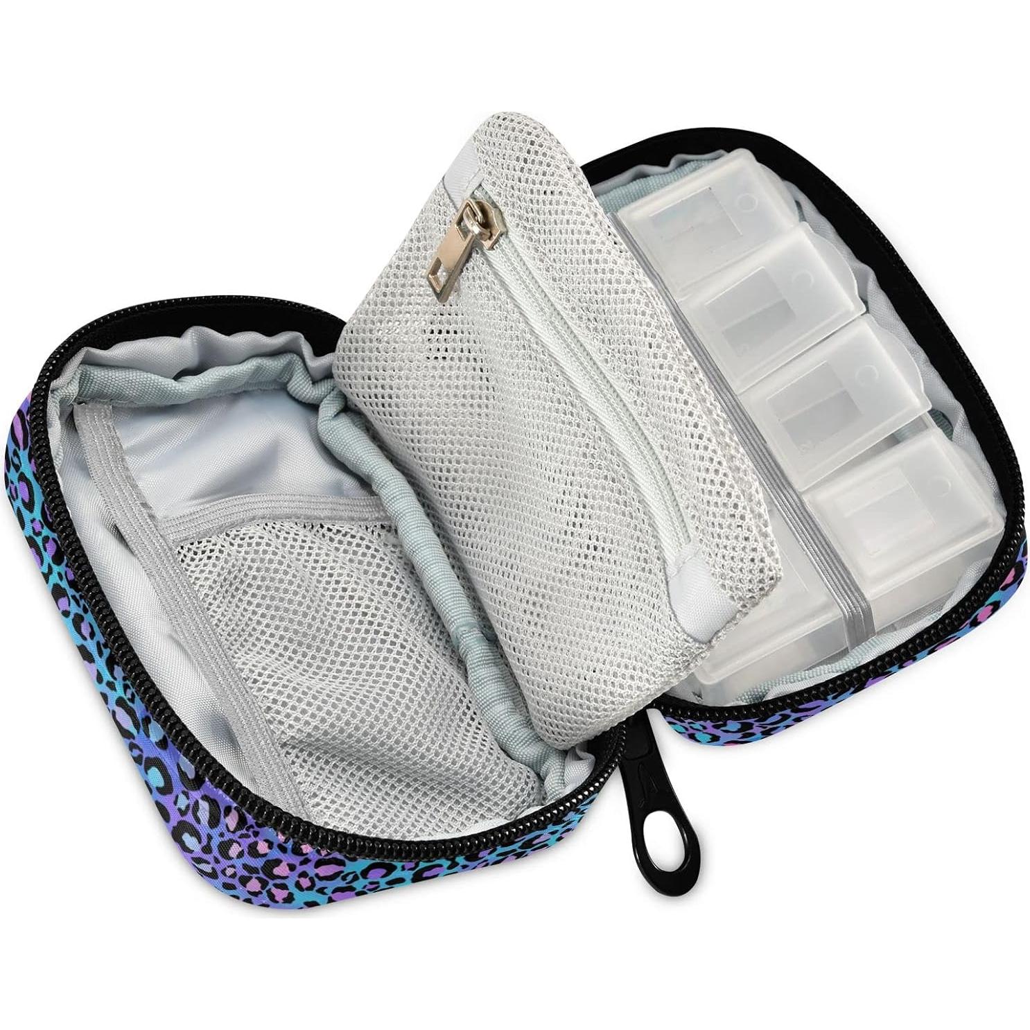 Estuche de Pastillas Ollabaky Leopardo Colorido 7 Días