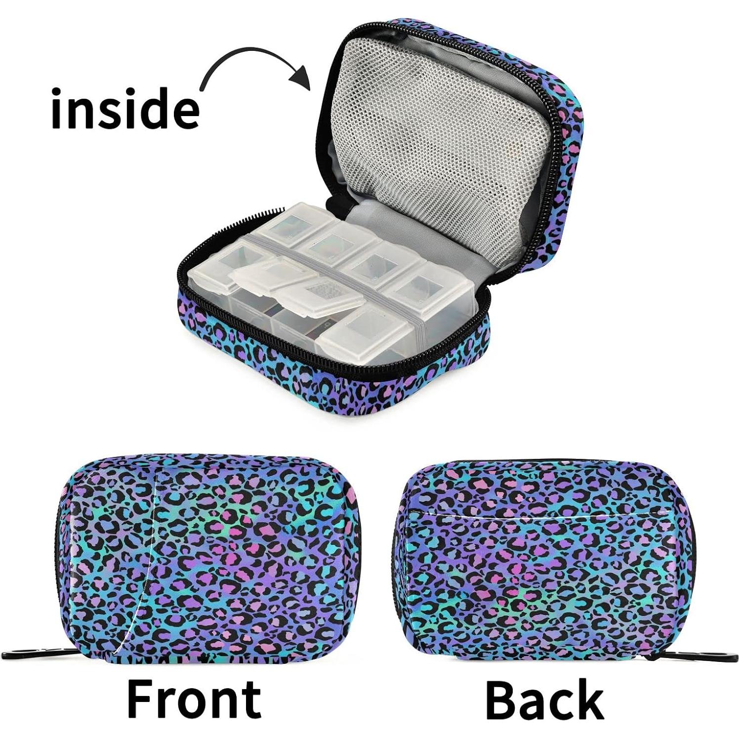 Estuche de Pastillas Ollabaky Leopardo Colorido 7 Días