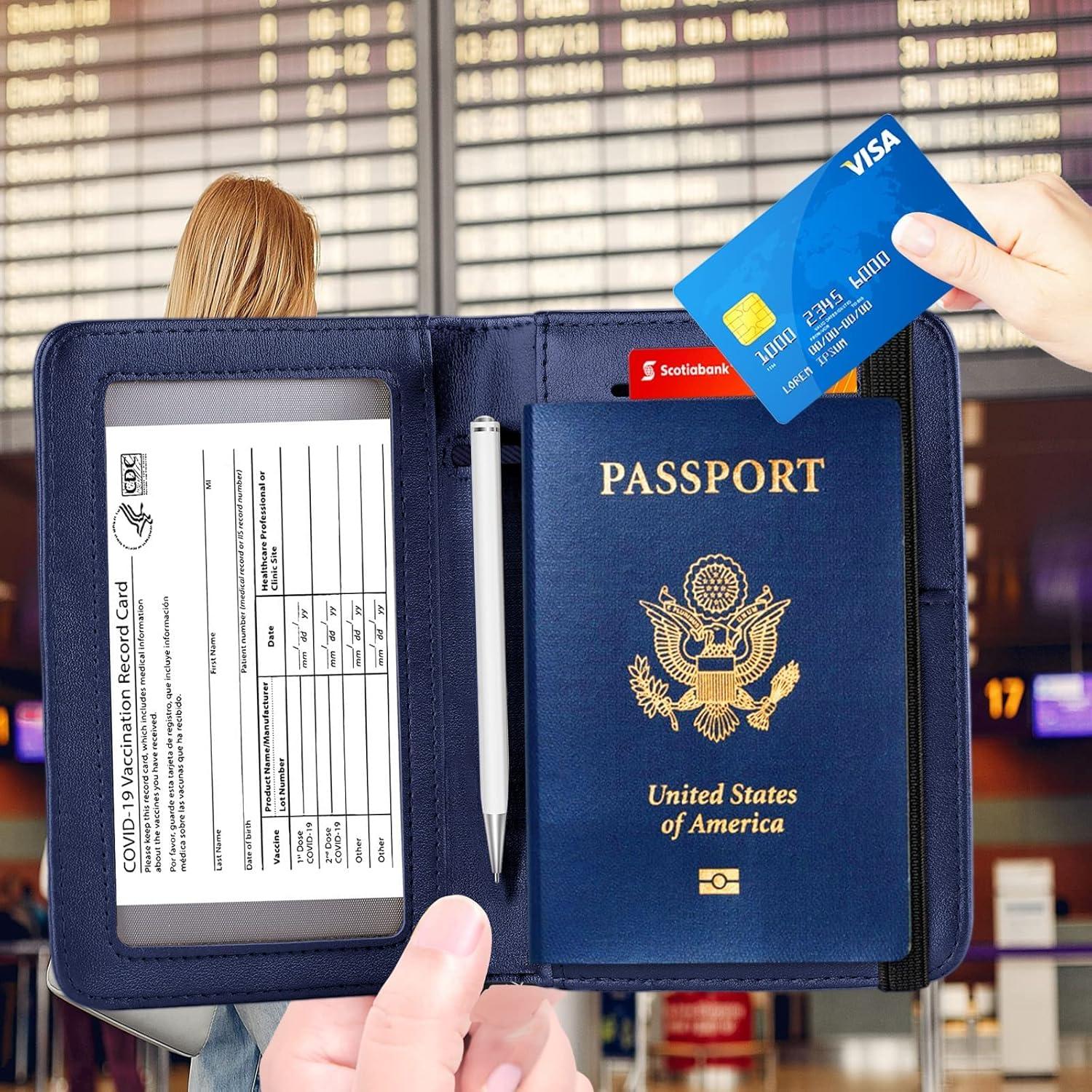 Cartera para Pasaporte ZOPPEN Antirrobo Azul Marino