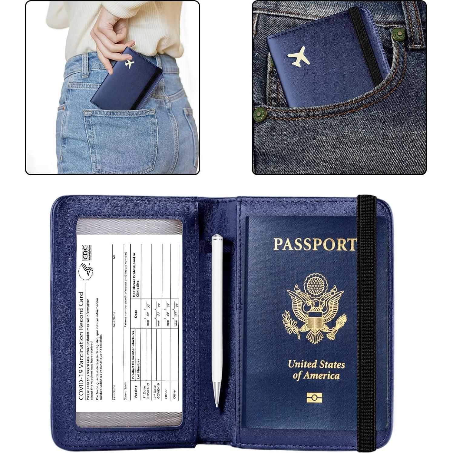 Cartera para Pasaporte ZOPPEN Antirrobo Azul Marino