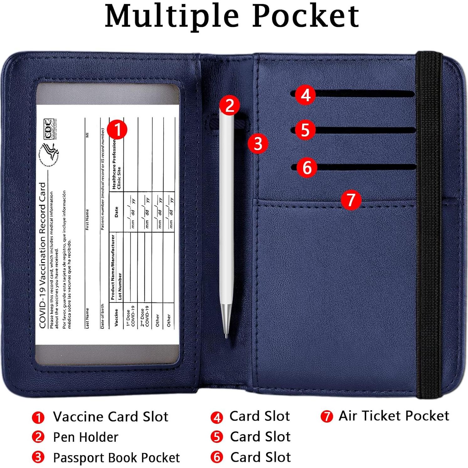 Cartera para Pasaporte ZOPPEN Antirrobo Azul Marino