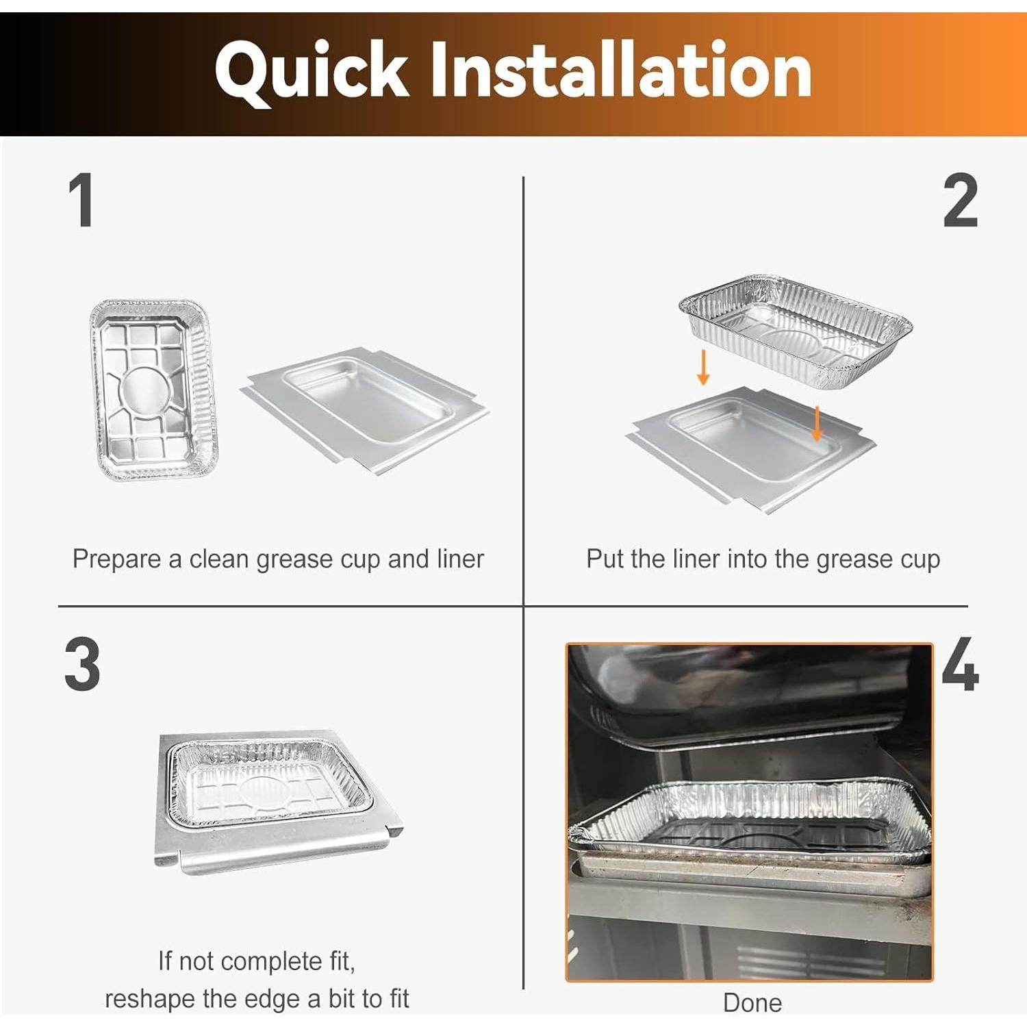 Bandejas de Goteo Desechables SHINESTAR 20-Pack para Weber