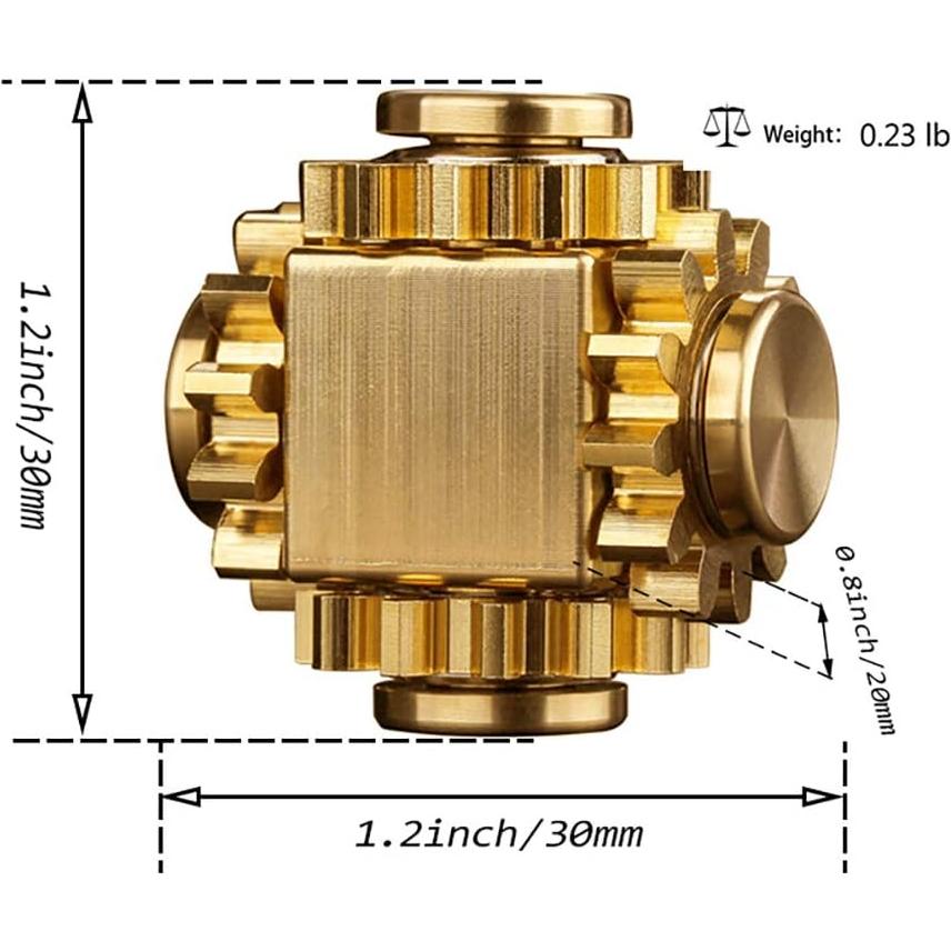 Spinner Antiestrés de Bronce PAPUKA Engranajes Enlace