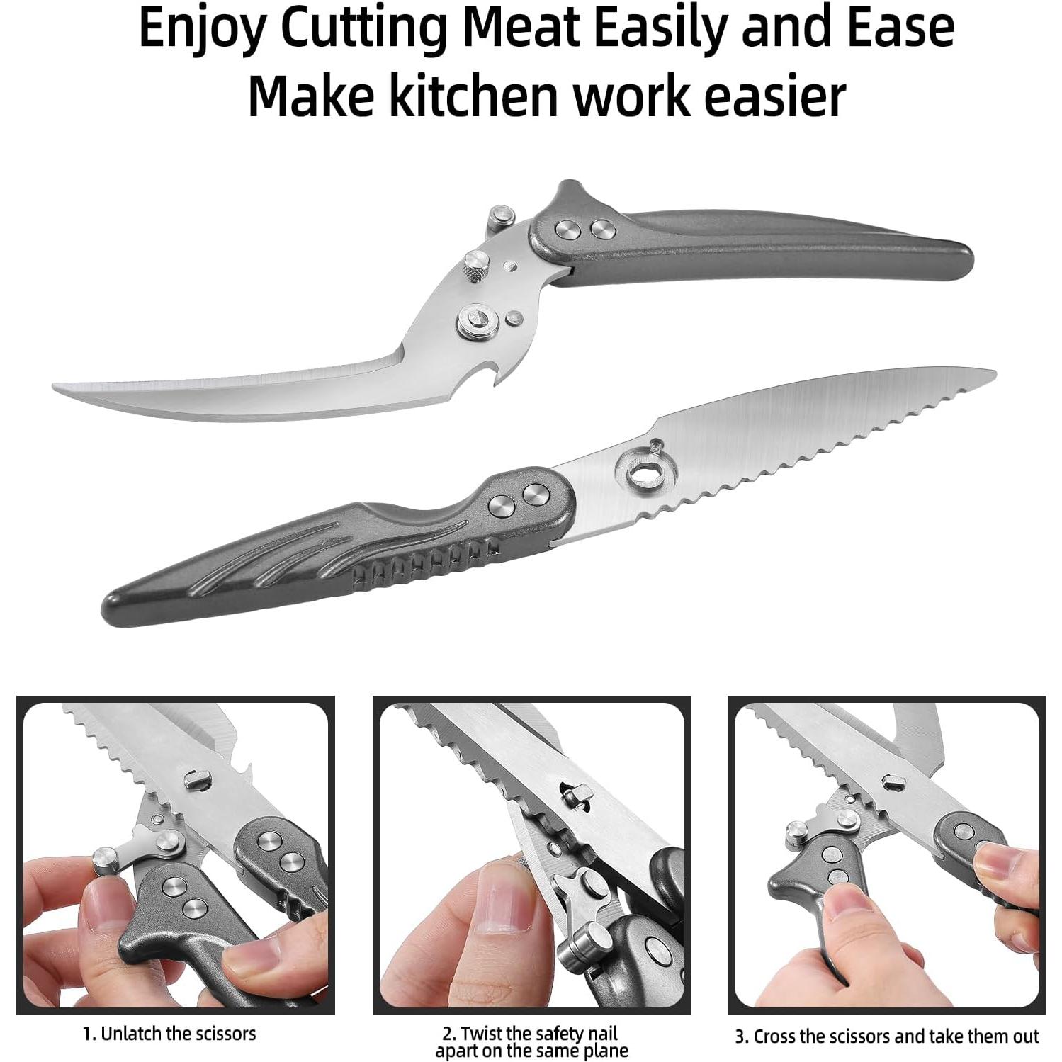 Tijeras de Cocina FXFSTEEL Acero Inoxidable Uso Pesado 10.16 cm