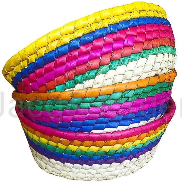 Cestas de Palma Medianas Jacq & Jürgen - 3 Piezas Multicolor